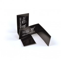 90° Lauxes Midnight Black Pair Shower Grate Joiners 22/26mm